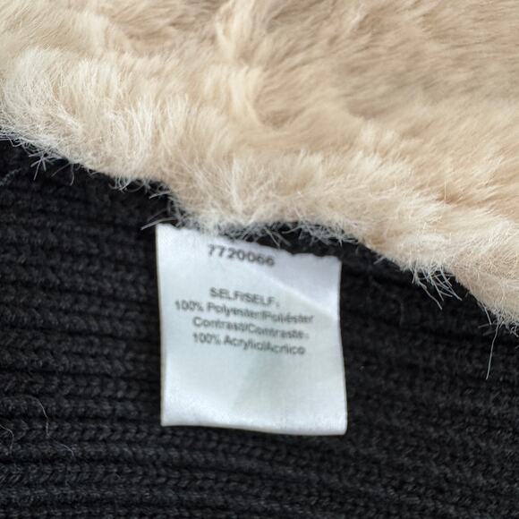 TWELFTH LOVE Faux Suede Sweater Vest Cream Black Size Medium - Picture 10 of 11